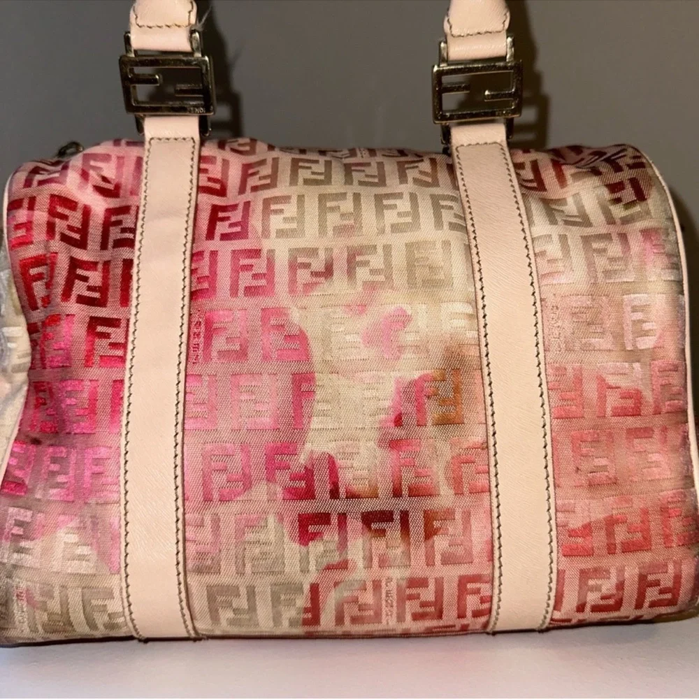 Rare Fendi Patent Zucchino Vitello Floral Forever Boston - Picture 4 of 12